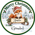 Personalised Chocolate Tub Sticker - Fox
