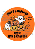 Personalised Chocolate Tub Sticker - Halloween
