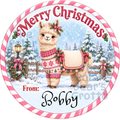 Personalised Chocolate Tub Sticker - Llama