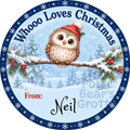 Personalised Chocolate Tub Sticker - Owl