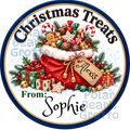 Personalised Chocolate Tub Sticker - Santa Sack of gifts