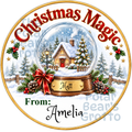 Personalised Chocolate Tub Sticker - Snowglobe