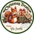 Personalised Chocolate Tub Sticker - Squirrel