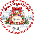 Personalised Chocolate Tub Sticker - Sweet Jar