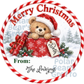 Personalised Chocolate Tub Sticker - Teddy