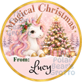 Personalised Chocolate Tub Sticker - Unicorn
